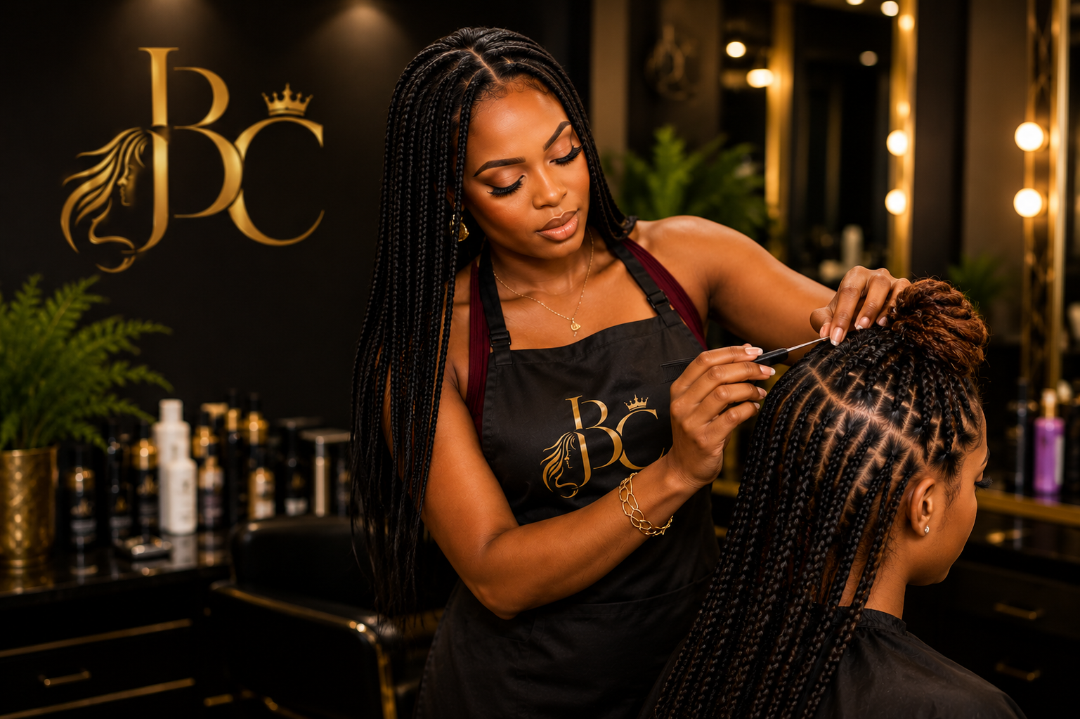 Professional braiding at Janny Beauty Care